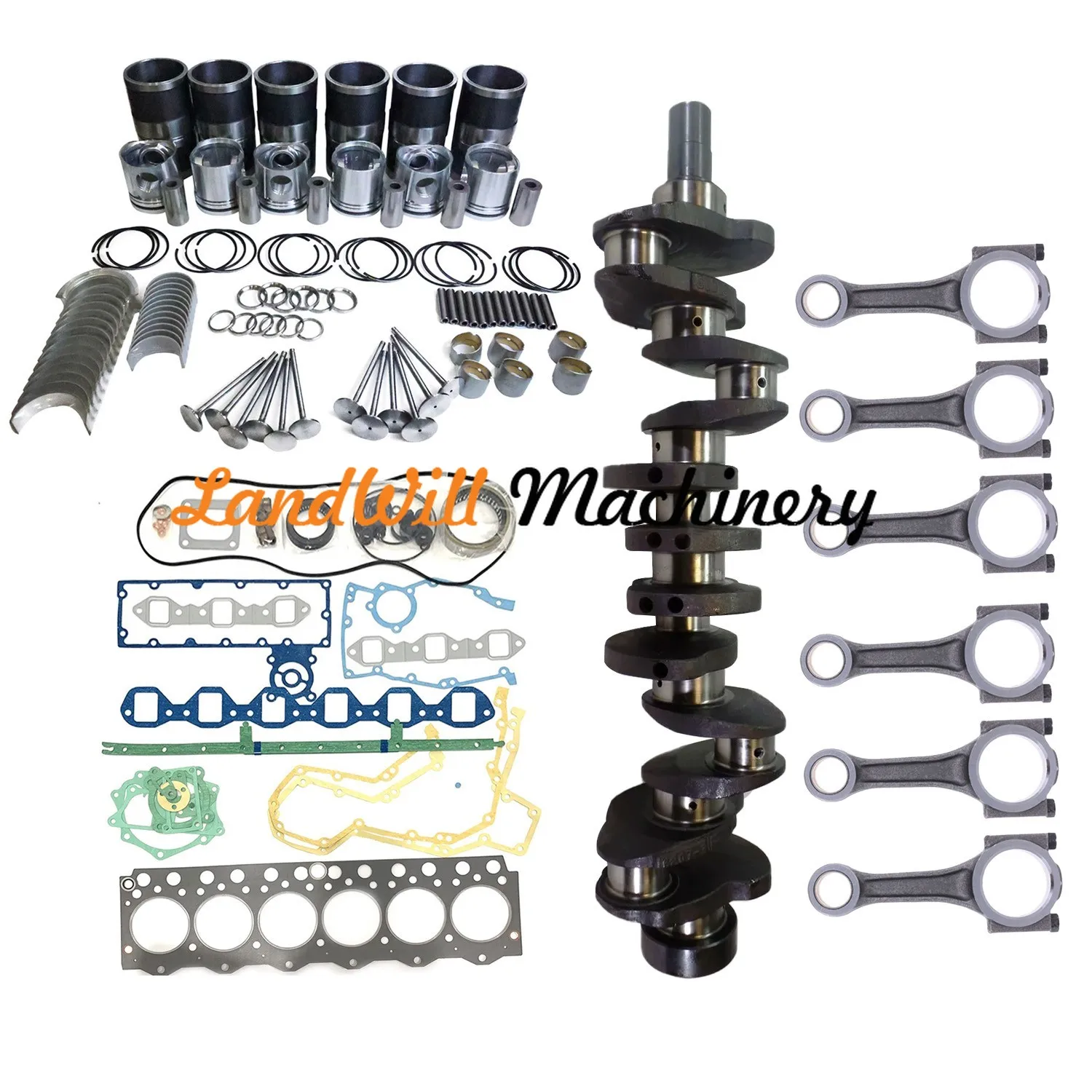 Overhaul Rebuild Kit Connecting Rod + Crankshaft Fits For Komatsu S6D95L Engine