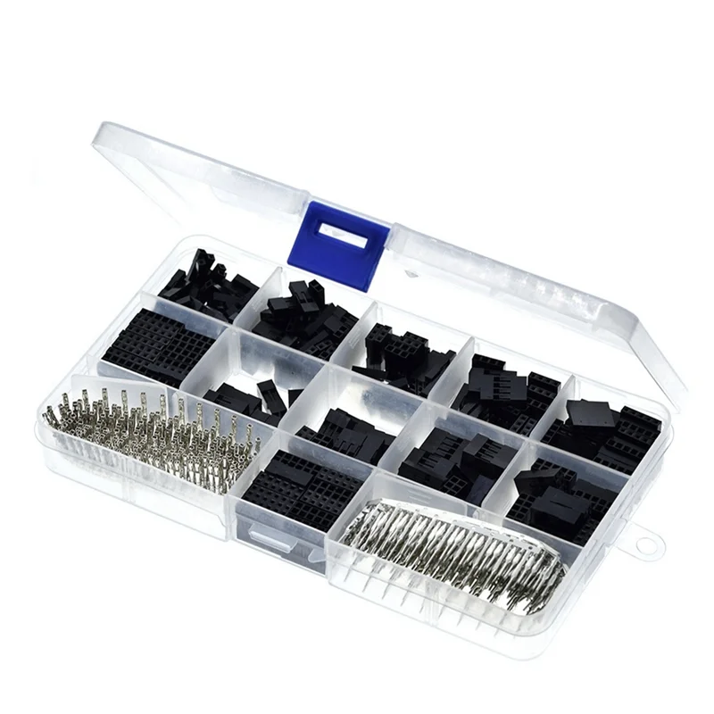 

620PCS 2.54MM Duplex Patch Cable Interface Connectors Wire Pin Header Housing Kit