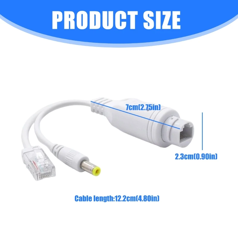 Easy installation 24V to 12V POE Adapter Weatherproof Housing POE Splitter for Outdoor Monitoring Equipment Wide Coverage