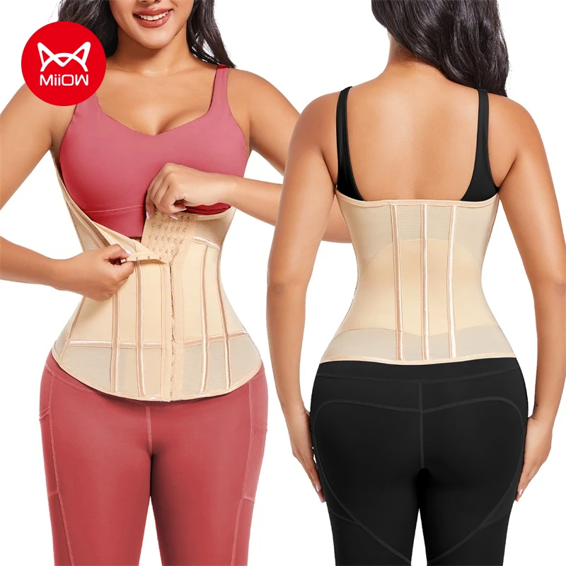 MiiOW Waist Trainer Corset Women Binders Shapers Tummy Wrap Body Shapewear Slimming Belt Flat Belly Workout Women Shaper Girdle