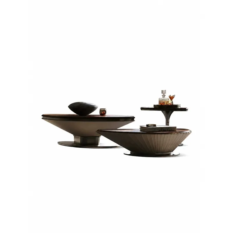 Special Shaped Coffee Table Set Chinese Antique Style Living Room Furniture Black Walnut High End Art Tea Table