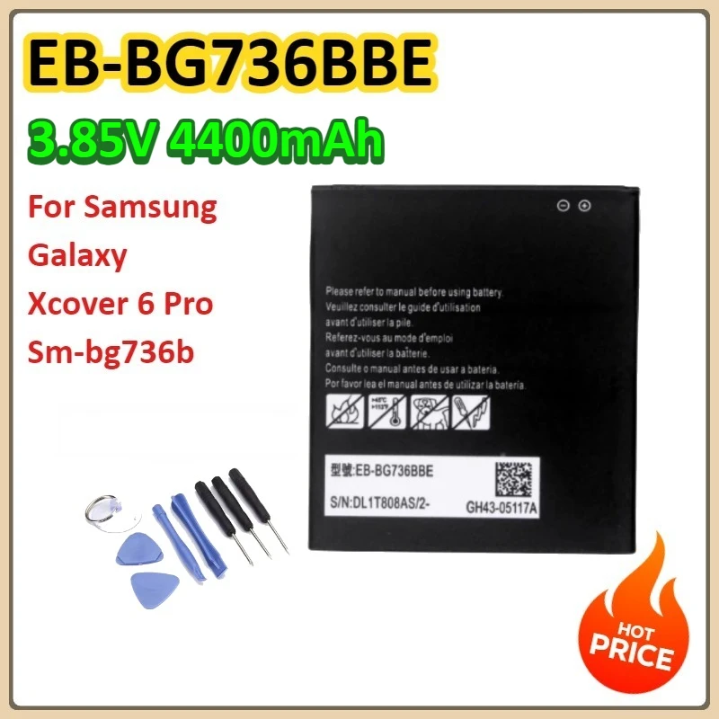

4.4V 4500mAh Lithium Battery for Samsung Galaxy Xcover 6 Pro Sm-bg736b EB-BG736BBE Replacement Mobile Phone Battery