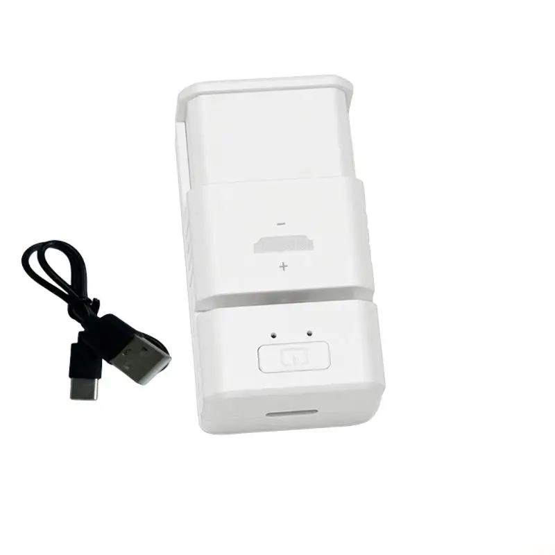 B03F ABS Button Battery Charging Dock with Easy Button Control and Sliding Polarity Slot for Daily Desk or Drawer Storage