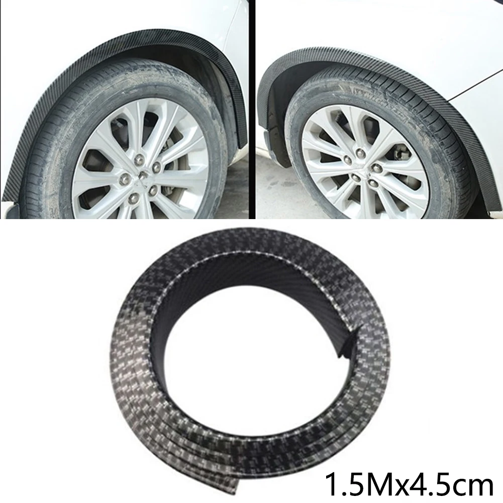 Protector Fender Flare Trim Arch Car Carbon Fiber Decor Eyebrow For Most Cars/trucks PVC Wheel 150cm*4.5cm 1pcs Decoration