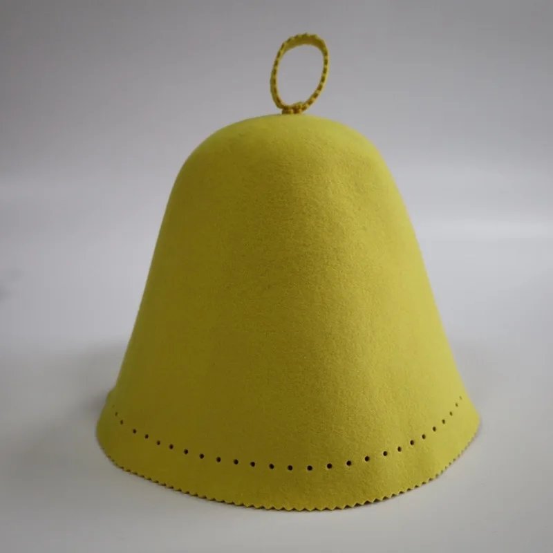 Sauna hat made of Australian wool seamless construction European-style thickened absorbent sweat-wicking unisex bucket hats