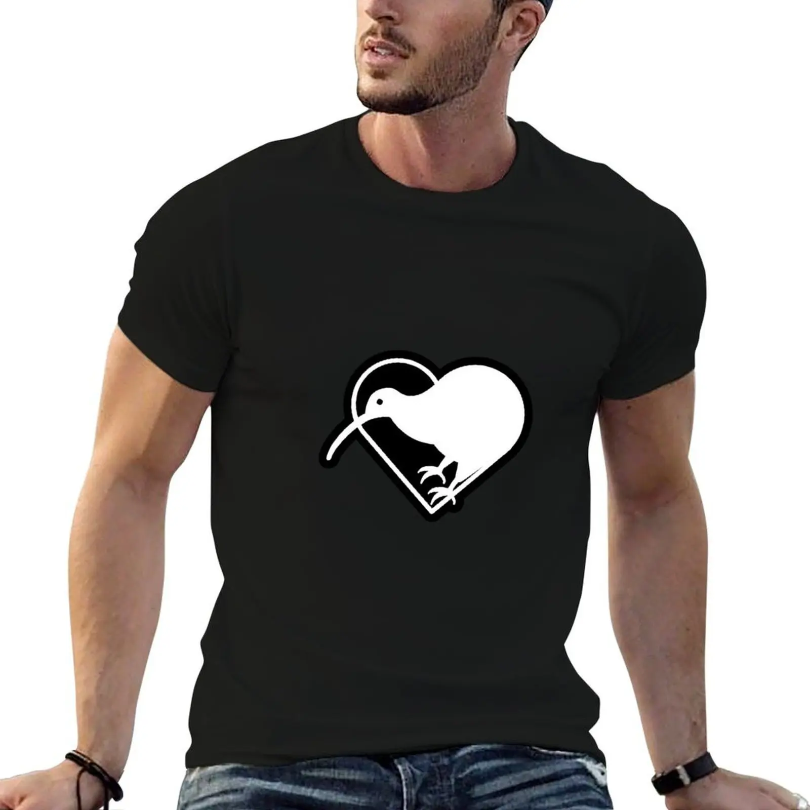 

New Zealand Kiwi Heart T-Shirt t shirts cotton 100% graphic t shirts for man funny t shirts cotton T-shirt