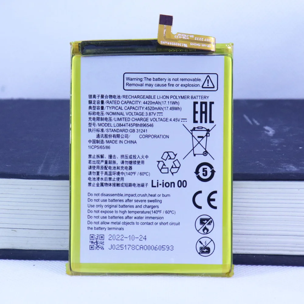 

High Quality Original Cell 4520mAh Li3844T45P8h896546 Battery for ZTE Blade V40S Axon 40 SE Mobile Phone+Tools