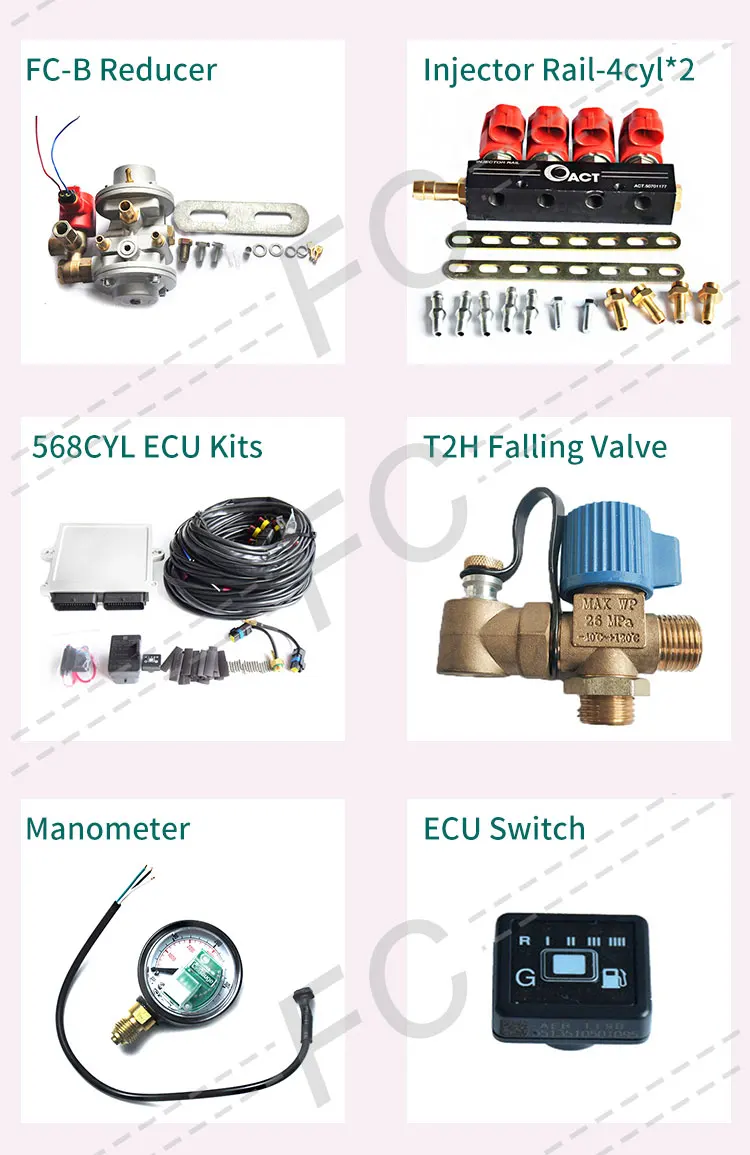 gas cng 8 cylinder direct injection kits GDI conversion kits for car ecu reducer for cars cng conversion kit parts for car