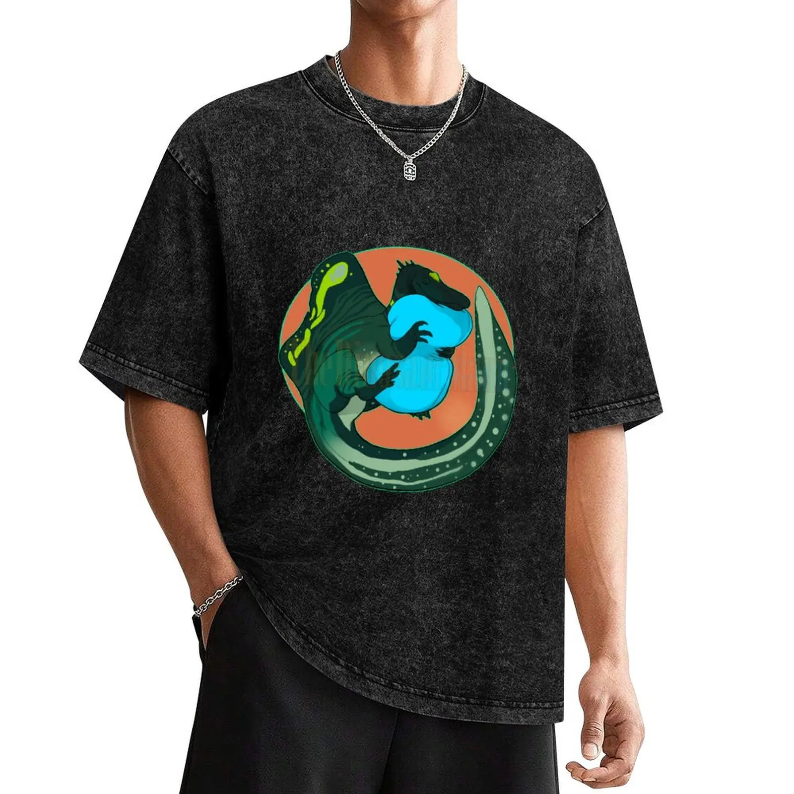 

PALEO SOUNDS - Spinosaurus T-Shirt summer shirt korean fashion blue lock Men's t-shirts