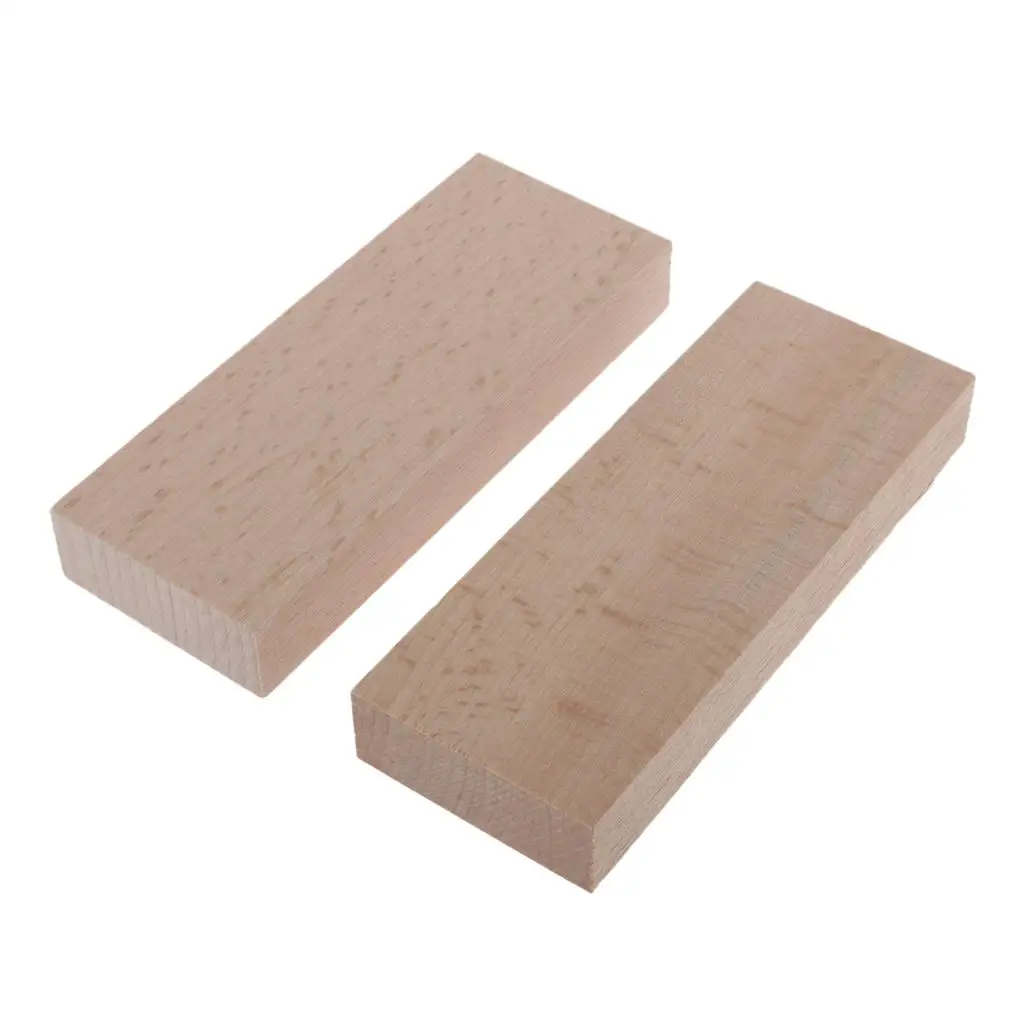 2-4pack 2Pc Square Wood Stick Block Unfinished Woodcraft Dowel Rod 15x40x105mm