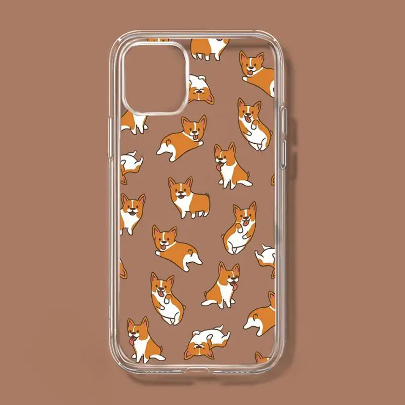 Cute Corgi Butt Animal Puppy Phone Case Transparent soft For iphone 11 13 12 14 pro max mini plus