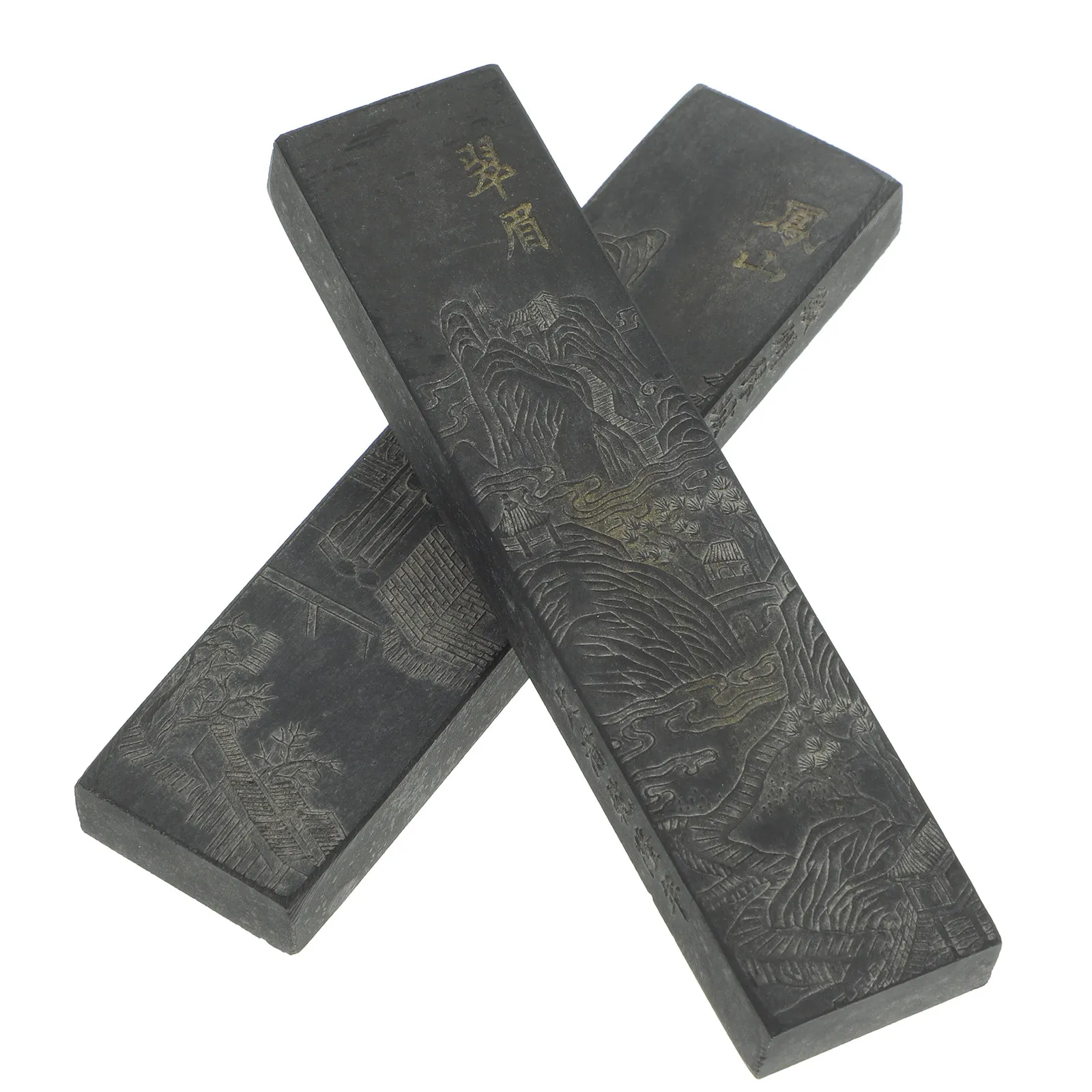 

2 шт. традиционных чернильных блоков для каллиграфии, чернильные палочки для рисования, письма, живописи, для студентов и художников, с гладким основанием, длинные полоски, легко использовать