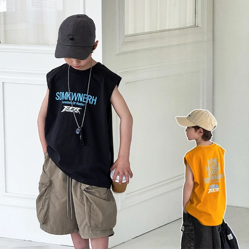 

2025 Summer New Style Children's Fashionable Vest, Breathable and Stylish.