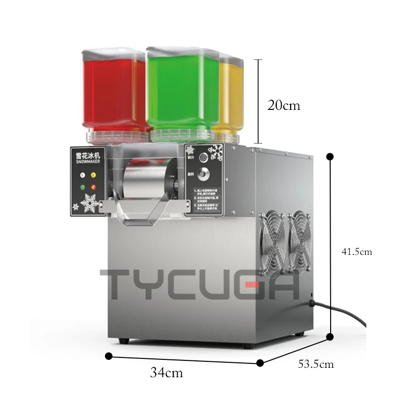 Dispositivo per la rasatura del ghiaccio con fiocco di neve 750W 120KG/24H Macchina per il ghiaccio Macchina per il rasoio da neve Ghiaccio rasato Corea Bingsu Macchina per la rasatura del ghiaccio morbido 110V