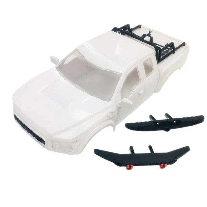 KYX RC model car 324MM wheelbase special hard shell DIY modification with front and rear bumper short truck shell