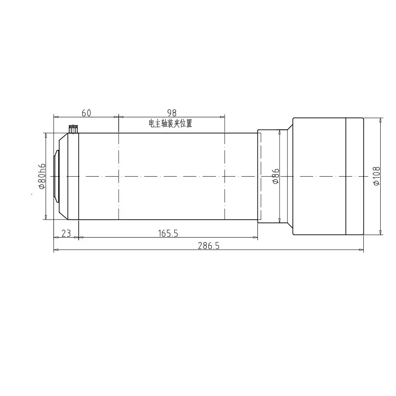 machine tool spindle iso20 GDL80-20-24Z/2.2 800hz electric ac water cooled cnc router spindle motor