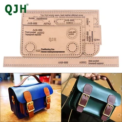 QJH Mini Cambridge borsa da donna borsa per cellulare per studenti borsa a tracolla a tracolla modello di carta Kraft senza taglio fai da te fatto a mano