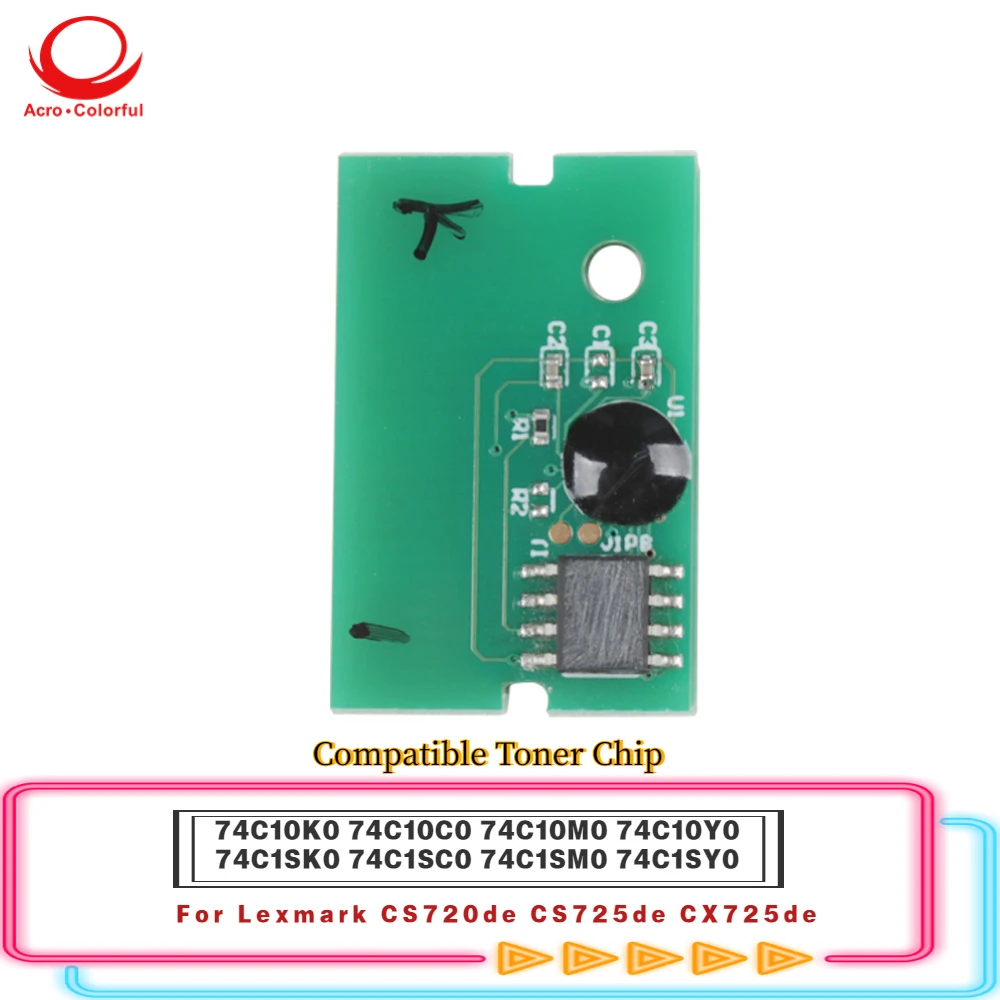 

NA Compatible 74C1SK0 Printer Toner Chip for Lexmark CS720de CS725de Laser Printer CX725de Cartridge Reset Chip 74C10K0 7K 3K
