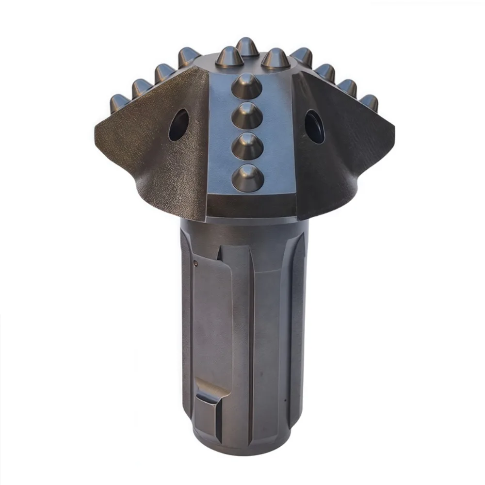 DTH Hammer Alloy Drill Bit Three Wings Design For Soil Layer Water Well Drilling Construction
