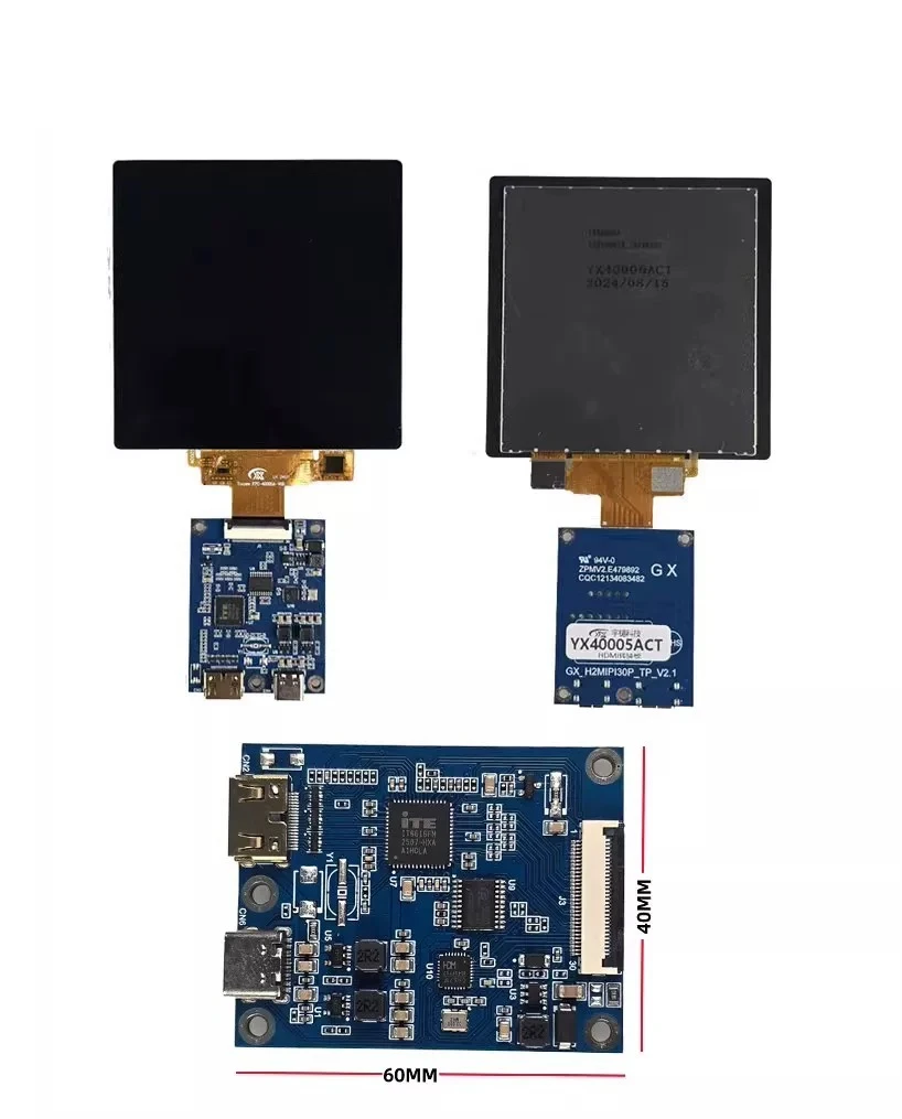 3.95 inch tft square screen 4 inch square capacitive touch screen 480 * 480RGB MIPI LCD screen ST7701S