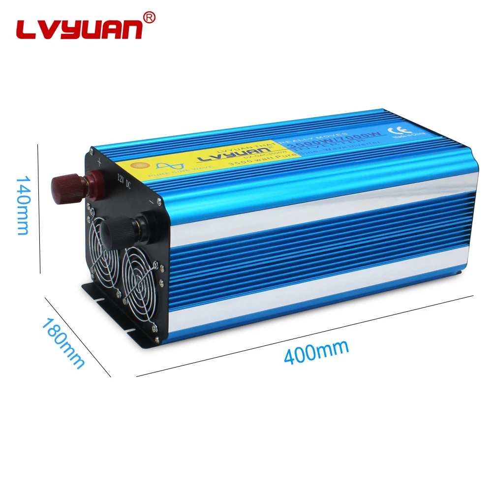 LVYUAN 3500W 7000W Peak 12V - 220V Pure Sine Wave Car Home Inverter Voltage Transformer UPS Pure Sine Wave Power Inverter