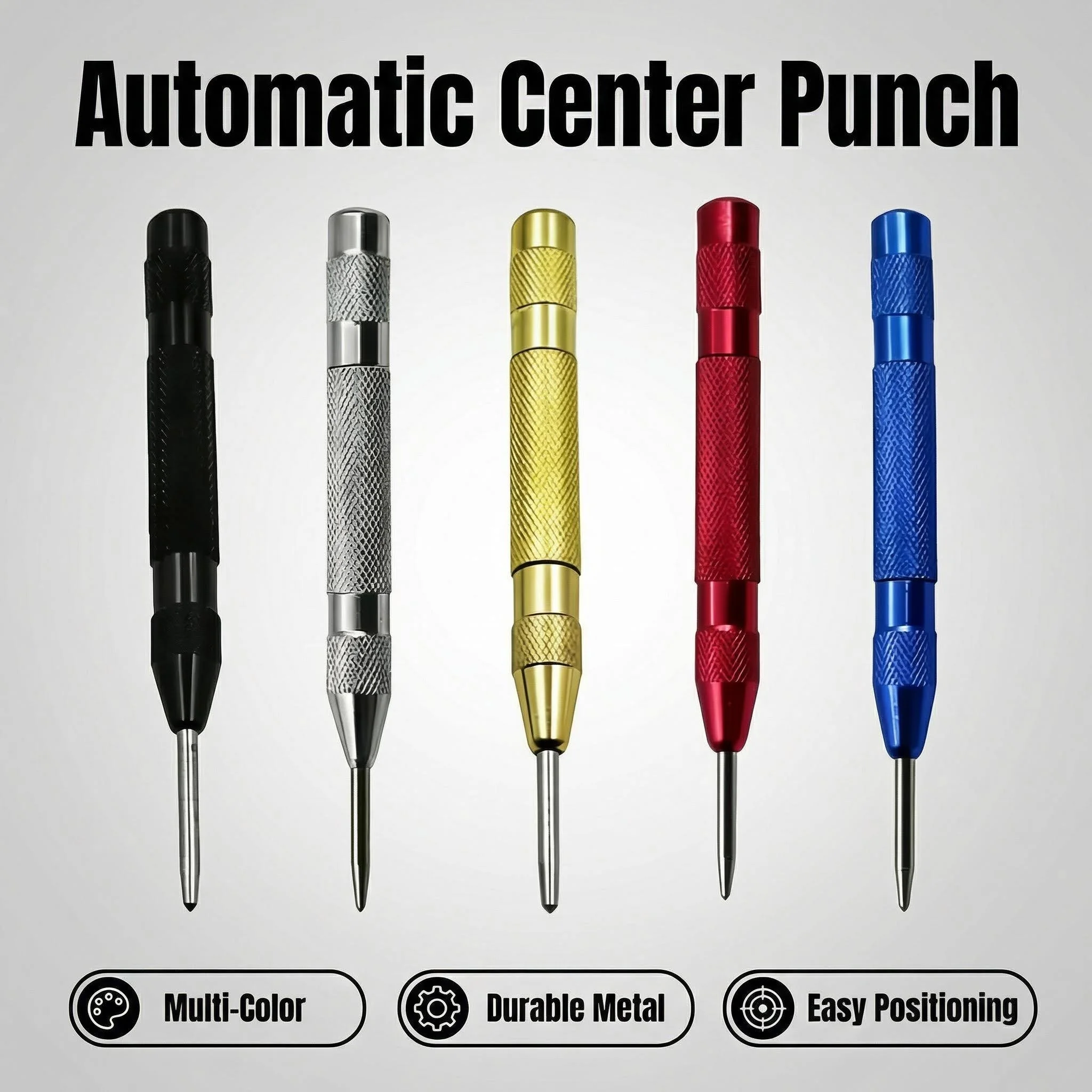 Craftsman's Tool Automatic Centerpunch Automatic Metal Punching Tool Woodworking Tool Loader Marker Woodworking Chisel Assembly