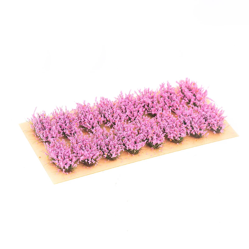 16Pcs/Box Train Railway Scale Model Making Flower Grass Cluster Train Railroad Scenery Micro Landscape for Diorama Model Layout