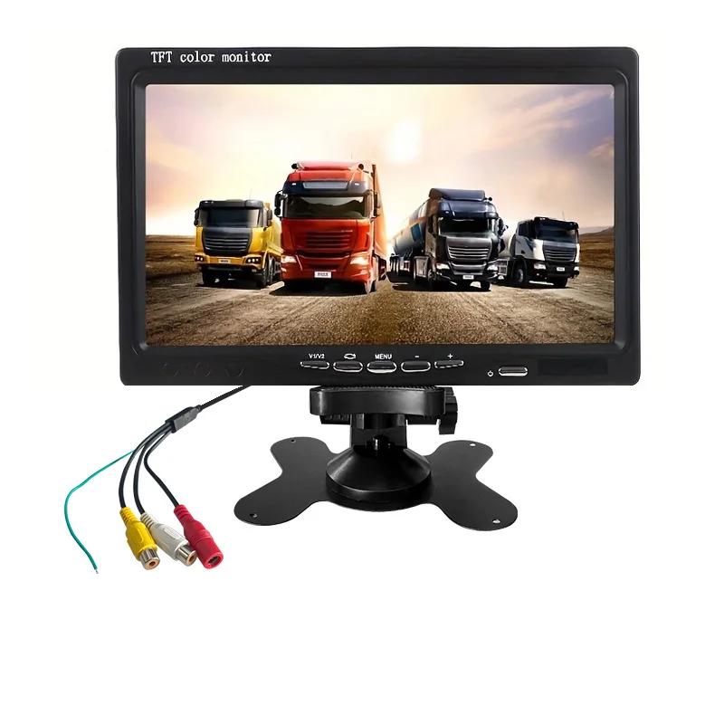 

Широкое напряжение 9-35 В 7-дюймовый TFT ЖК-экран 1024*600 Автомобильный монитор заднего вида с 2 входами AV для тяжелых грузовиков-автобусов