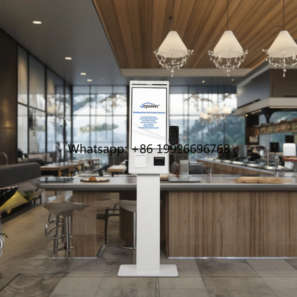 OEM ODM 23.8 Inch All-in-One POS Solution Self-Service Payment Kiosk Cash Acceptor Kiosque Auto Checkout Self-Ordering
