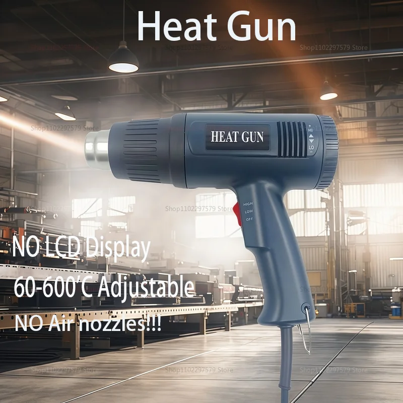 Heat Gun Shrink Wrapping Tool Hot Air Gun Air Dryer Soldering Thermal Blower Tool only, No battery