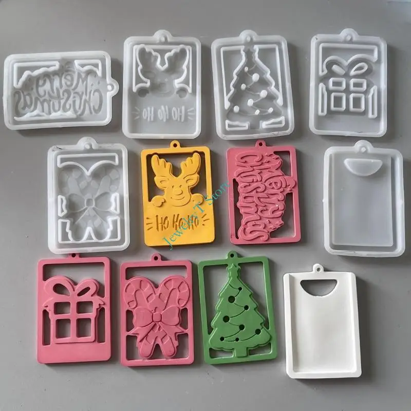 Moule réutilisable en forme d'arbre noël LX9D, pour bijoux en résine, pâtisserie, artisanat cadeaux