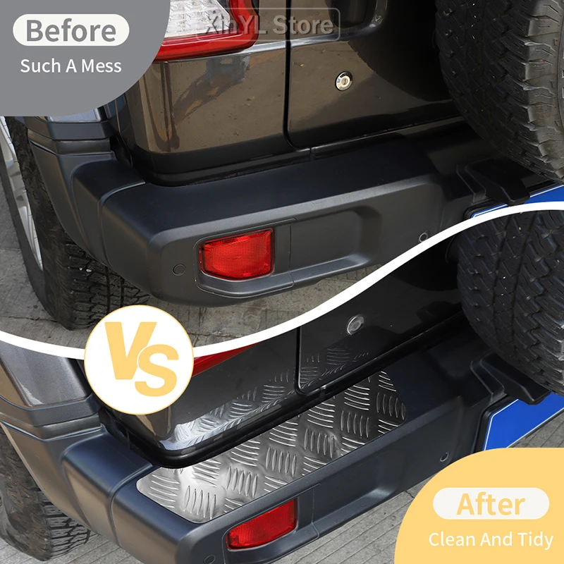 Car Rear Bumper Protective Guard Cover Trim For Jeep Wrangler JL 2018 Up Exterior Accessories