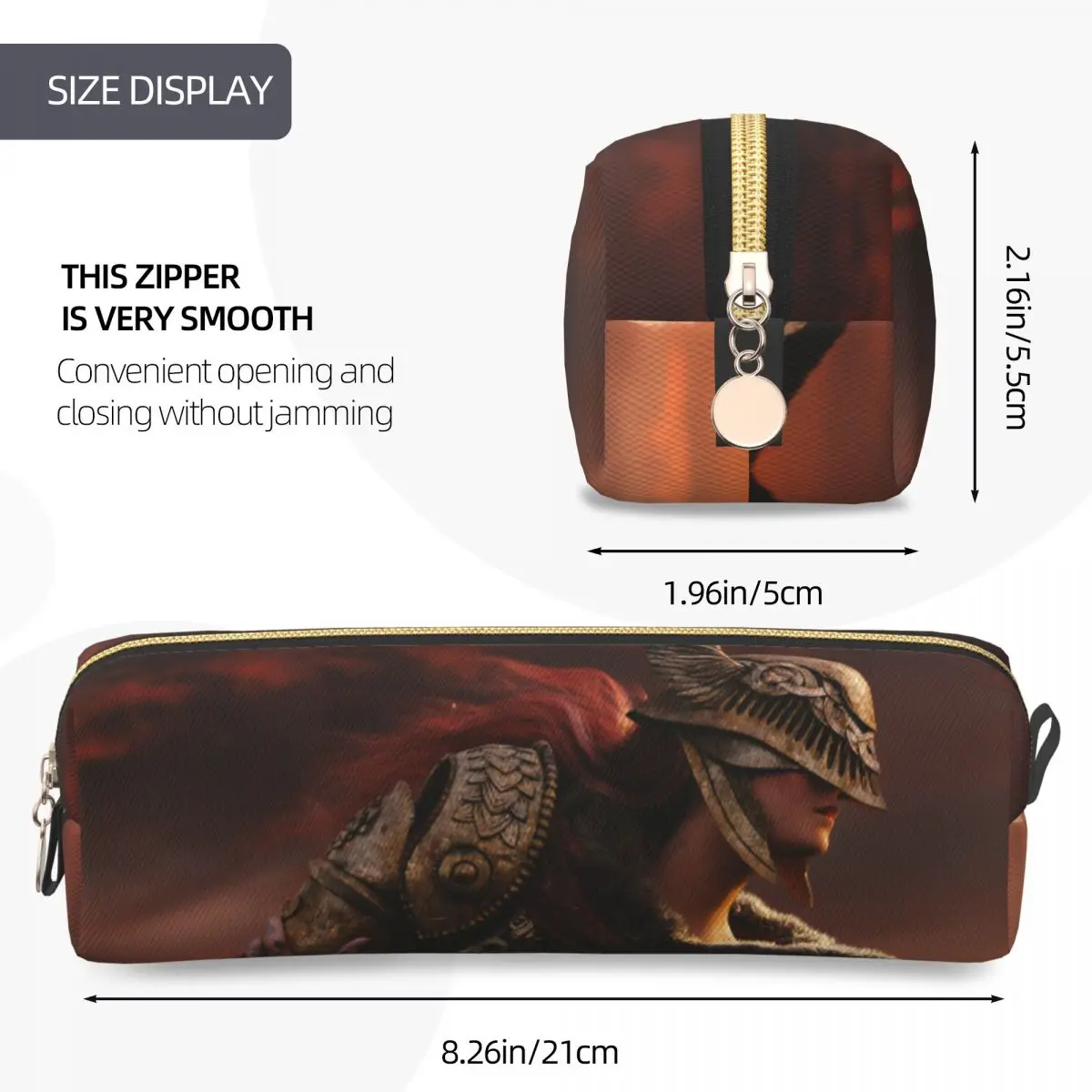 กล่องดินสอเกมเอลเดนริง กล่องดินสอวาลคิรีคนตาบอด กระเป๋าใส่ปากกาสำหรับนักเรียน กล่องเก็บของขนาดใหญ่ ของขวัญสำหรับสำนักงาน กล่องดินสอ