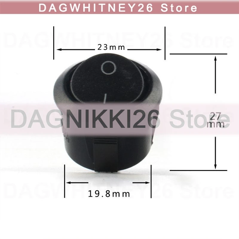 

2/5 шт., черный, белый, 2PIN, круглый кулисный тумблер включения/выключения, кнопка питания, 6A/250 В переменного тока, 10 А, 125 В, крышка переменного тока с пластиковым нажатием u