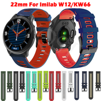 20/22mm Smartwatch Band Strap For Xiaomi Imilab W12/KW66 Silicone Bracelet Belt Replacement Wristband For LEMFO K22 Watchband