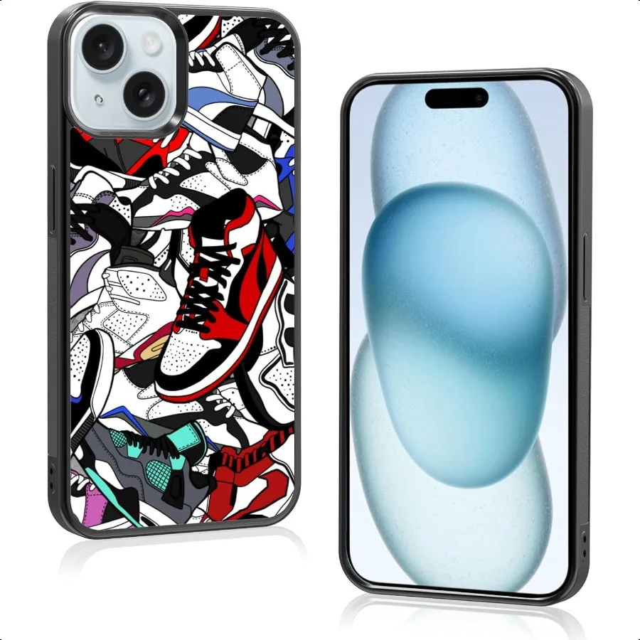 

Cool Shoe Phone Case for iPhone 15 Case for Teen Boys Men Boys 6.1 Inch