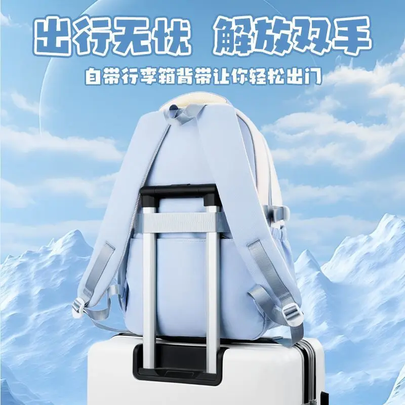 Star Dome Railway March 7 Mirror Flow Firefly Peripheral Backpack Elementary Middle High School Students Anime Stress Relief A