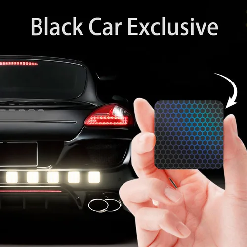 Imagen 1 del producto accesorios coche adhesivos para coche for renault Tiras reflectantes negras, adhesivo, marca de seguridad, cinta de advertencia, para bicicleta, automóvil, motocicleta, coche, pegatinas antiarañazos