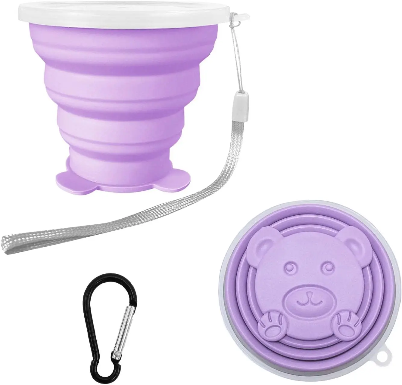 

Collapsible Silicone Cup - Reusable Portable Folding Cup for Travel Camping Hiking Outdoor Sports