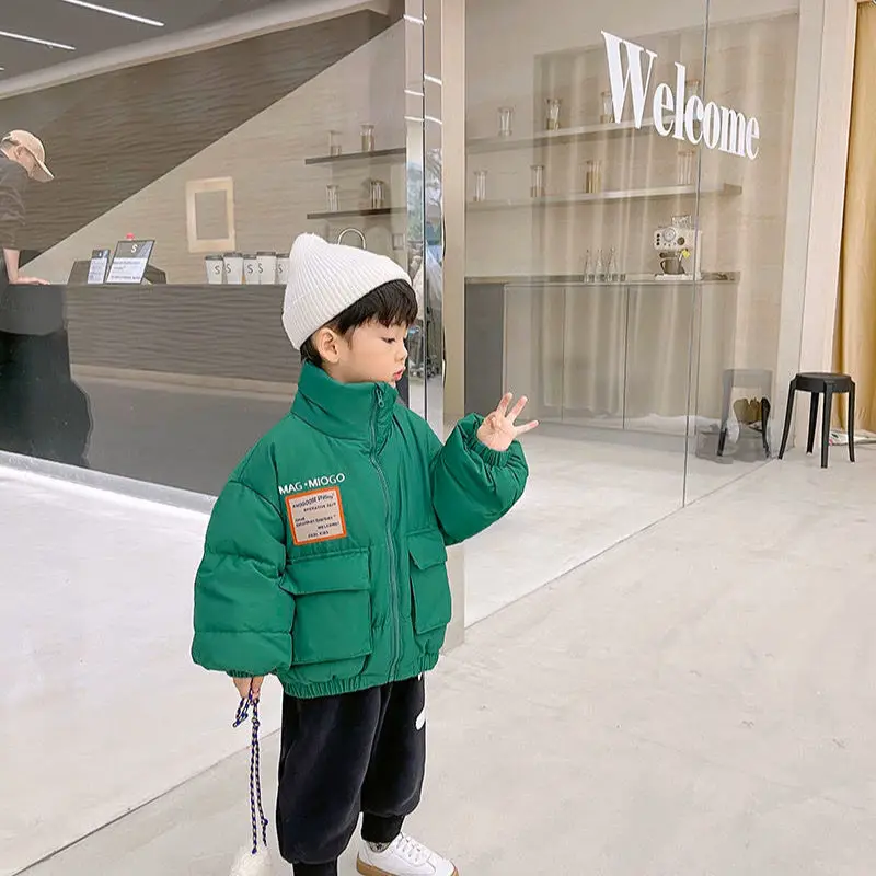 

Boys Down and cotton Jacket Windbreak Outerwear 2024 Elegant Winter Autumn Warm Cotton Christmas Gift Children's Clothing