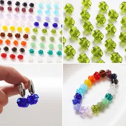 4PCS Glass Flower Beads Hand Made Charms for Jewelry Making Bracelet Eardrop Pendants Findings DIY Beaded Accessories