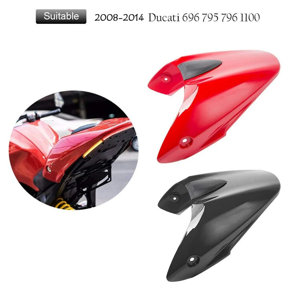 Motorcycle Rear Passenger Pillion Seat Cowl Fairing Cover for Ducati Monster 659 696 796 1100 2008-2014 Red