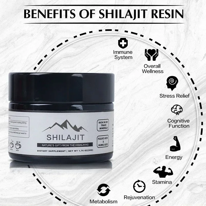 Résine Shilajit naturelle de l\'Himalaya, résine Shilajit pure, laboratoire testé à l\'acide fulvique, 85 + Trace Minorganisateur