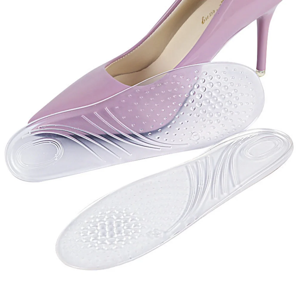 

1Pair Transparent Insoles for Women Silicone Gel Arch Support Cushions Lightweight Anti-Slip Massaging Foot Care Insoles