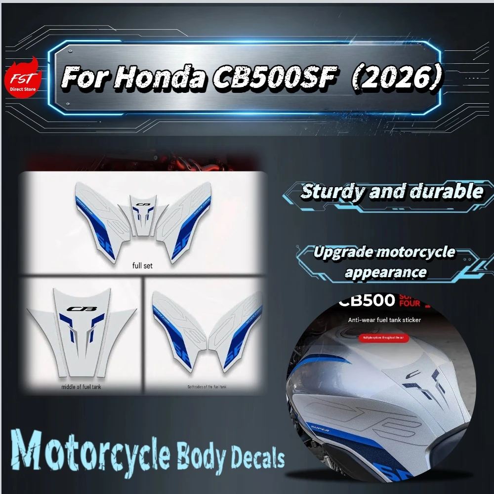 For Honda CB500SF 2026 Anti‑Abrasion Fuel Tank Armor Sticker Waterproof Decor Protective Skin Decals Motorcycle Mod Accessories