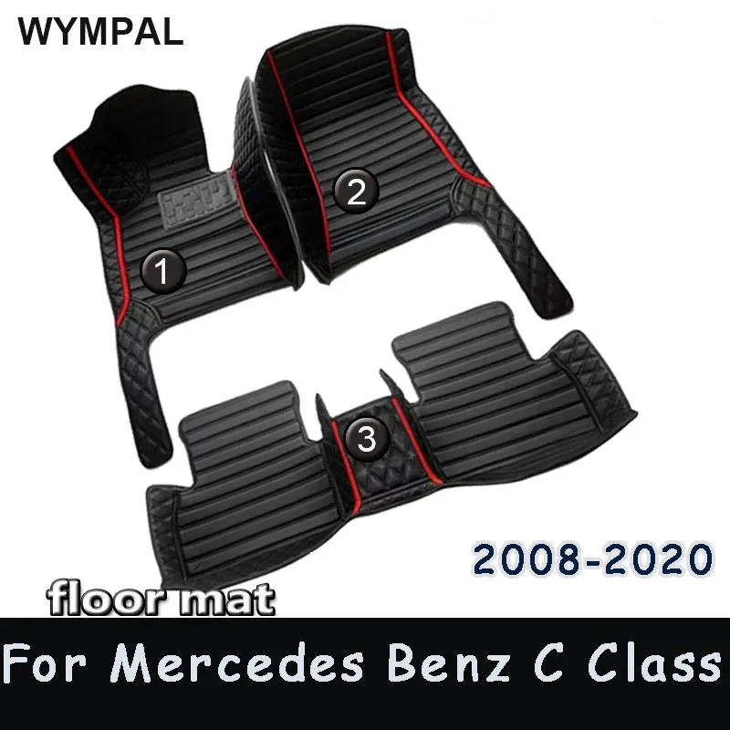 Car Floor Mats For Mercedes Benz C Class 2008 2009 2010 2011 2012 2013 2014 2015 2016 2017 2018 2019 2020 CAR Accessories