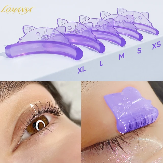 Lomansa 5 par C Curl Silicone Eyelash Perm Pads Sticky Lashes Rod Shield Lifting 3D Eyelash Curler Akcesoria do makijażu Narzędzie