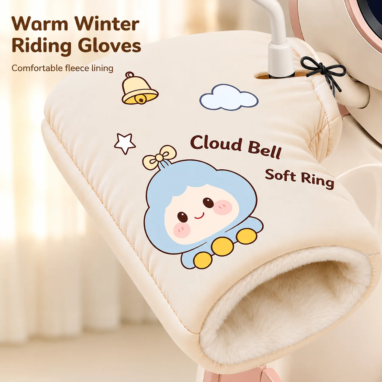 Handlebar Muffs Thermal Winter Riding Covers for Electric Scooter Motorcycle Windproof Fleece Lined Warm Hand Grips Durable