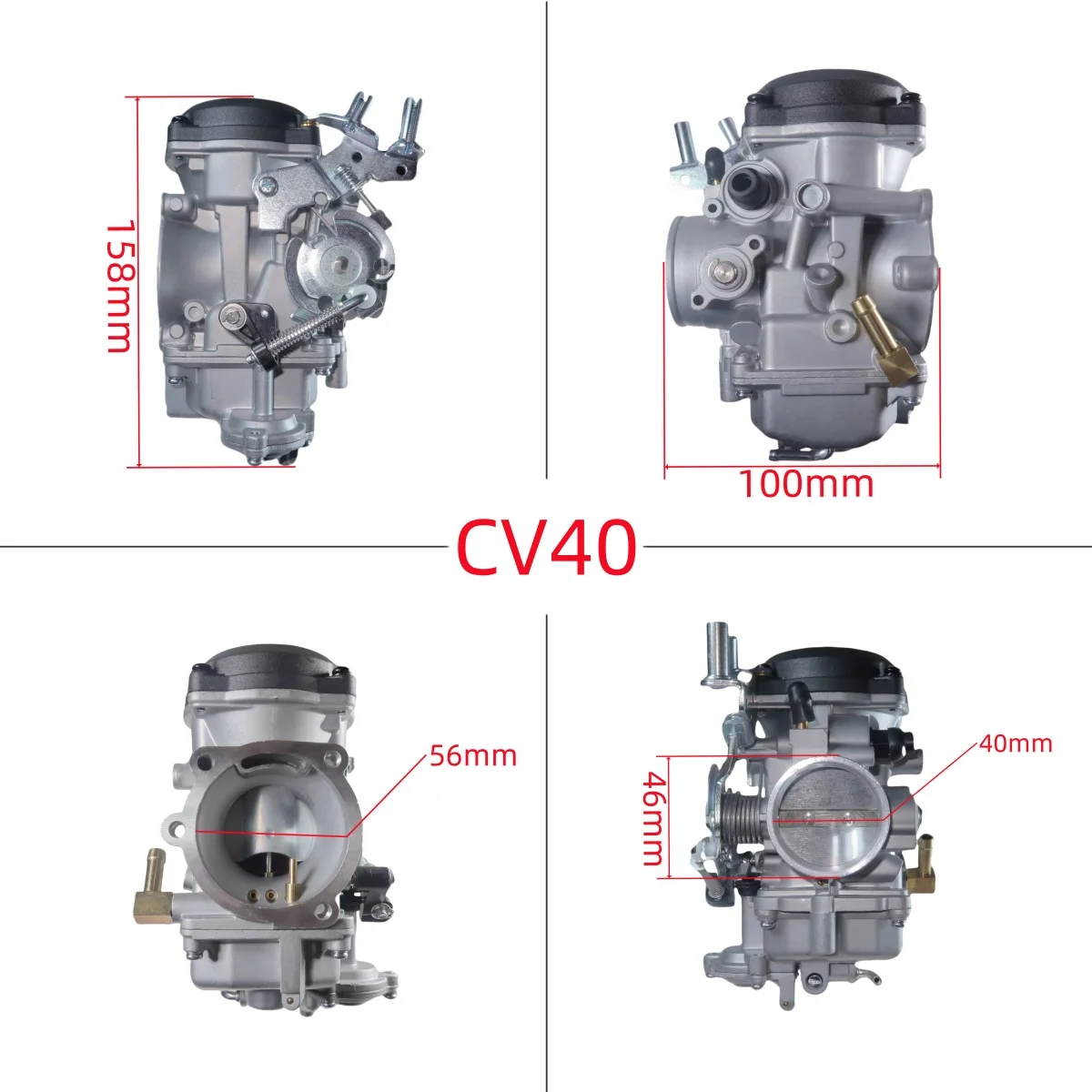 

CV40 40mm For Harley-davidson Sportster 883 1200 Dyna Super Glide Heritage Softail Low Rider Road