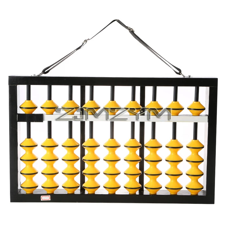 Fotografia 6: 1pc portátil contas de plástico ábaco chinês calculadora 9 coluna ábaco chinês educação aprendizagem ferramentas matemática
